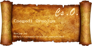 Csegedi Orsolya névjegykártya
